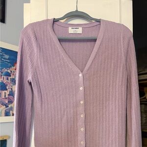 Old Navy Women's Soft Purple Button Down Sweater